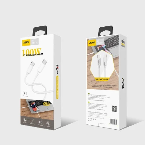 Aspor A108 1002 Usb C To Usb C Fast Pd Charging Cable | Aspor | AdvanceStore UK
