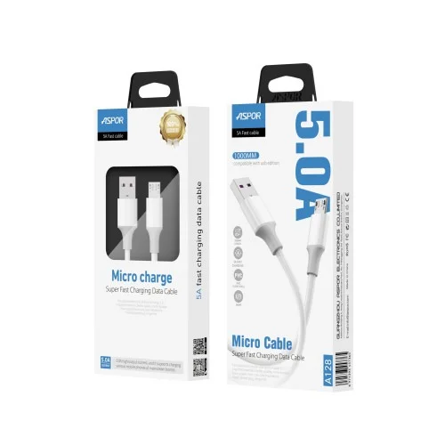 Aspor A128 Micro Cable 5a Fast Charging Support | Aspor | AdvanceStore UK