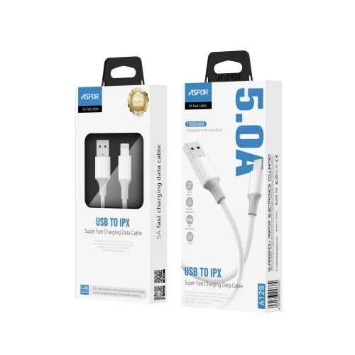 Aspor A129 Lighting Cable For Iphone X Xs X Max 11 Pro Max 13 14 15 | Aspor | AdvanceStore UK