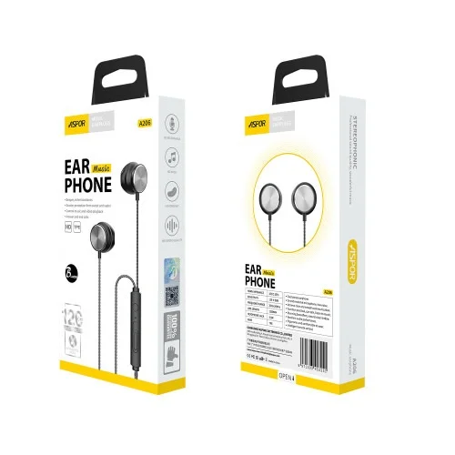 Aspor A206 3 5mm Earphone Mic Volum With Control Pause Button | Aspor | AdvanceStore UK