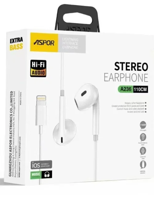 Aspor A236 Lighting Iphone Interface Connected Bluetooth Headphone | Aspor | AdvanceStore UK