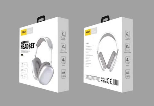 Aspor A618 White Bluetooth 5 1 Headset With Long Battery And Stand Time | Aspor | AdvanceStore UK