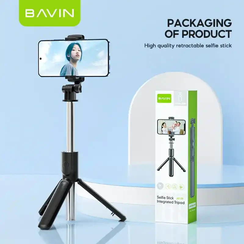 BAVIN AP-09 3 In 1 Selfie Stick Tripod With Bluetooth Remote | BAVIN | AdvanceStore UK