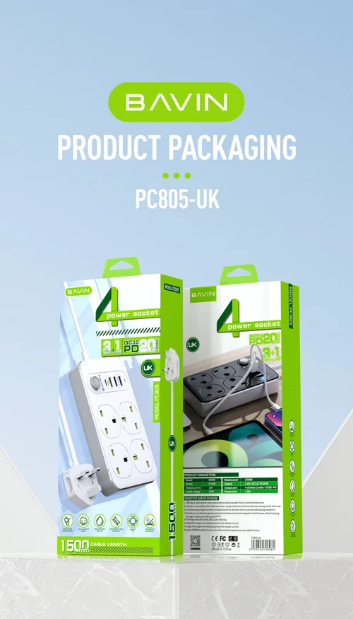 Bavin Pc805 Multi Use Extension Lead With 3usb And 1 Pd Output | BAVIN | AdvanceStore UK