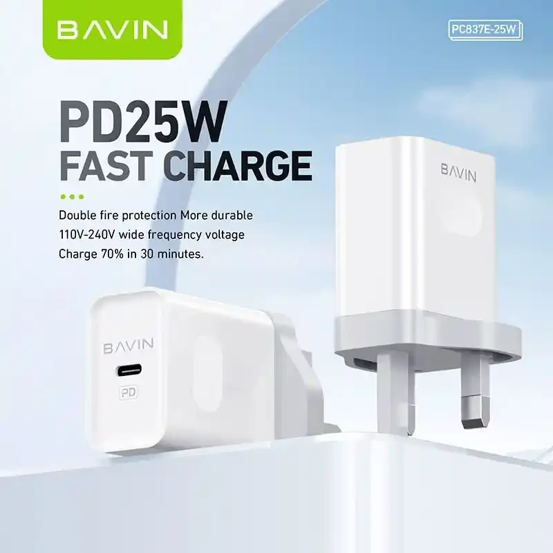 BAVIN PC837E PD25W UK Plug Charger | BAVIN | AdvanceStore UK