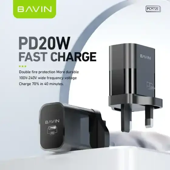 BAVIN PC972E UK Plug 20W Charger | BAVIN | AdvanceStore UK