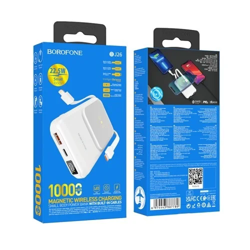 Bj26 Spencer Pd20w Magnetic Wireless Fast Charging Power Bank 10000mah | BOROFONE | AdvanceStore UK