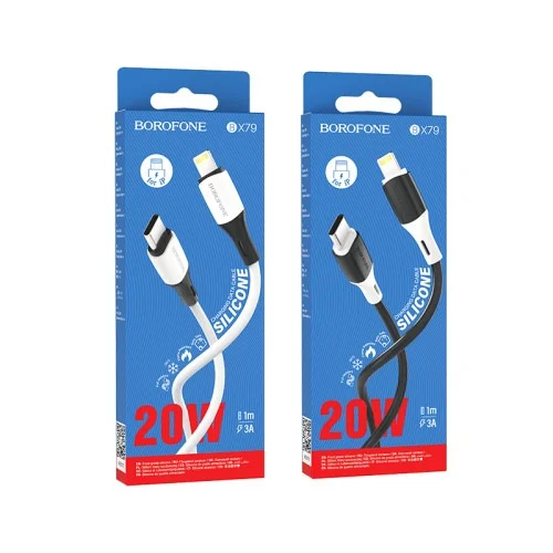 Borfone Bx79 Multi Type Usb Cables Type C Lightning Micro Usb Silicone Covered | BOROFONE | AdvanceStore UK