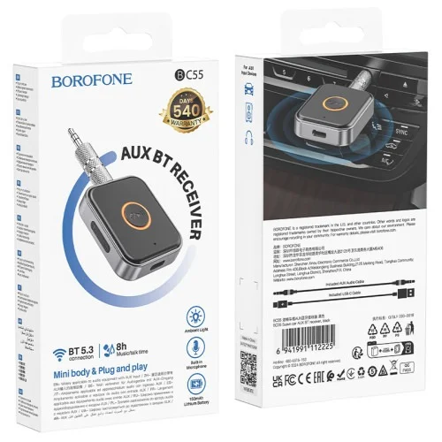 Borofone Bc55 Suave Car Aux Bluetooth Receiver | BOROFONE | AdvanceStore UK
