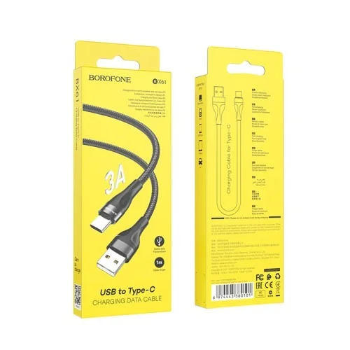 Bx61 Source Charging Data Cable For Type C | BOROFONE | AdvanceStore UK