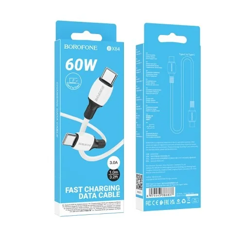 Bx84 Rise 60w Charging Data Cable For Type C To Type C | BOROFONE | AdvanceStore UK