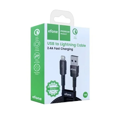 Efone Usb A To Lighting Cable 1m Fast Charging Adorable | AdvanceStore | AdvanceStore UK
