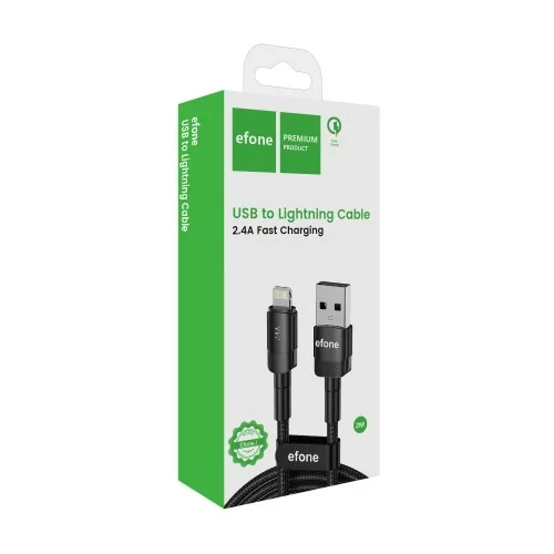 Efone Usb A To Lighting Cable Fast Charging Adorable 2m | AdvanceStore | AdvanceStore UK