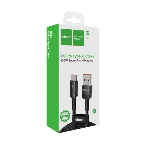 Efone Usb A To Type C Cable 100w 3m Fast Charging Cable | AdvanceStore | AdvanceStore UK