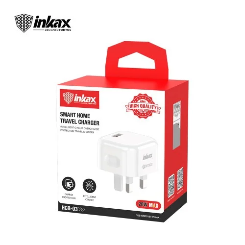 Inkax Hcb 03 Usb Wall Plug 20w 3 0 For Iphone Samsung Htc Motrola Nokia Etc | Inkax | AdvanceStore UK