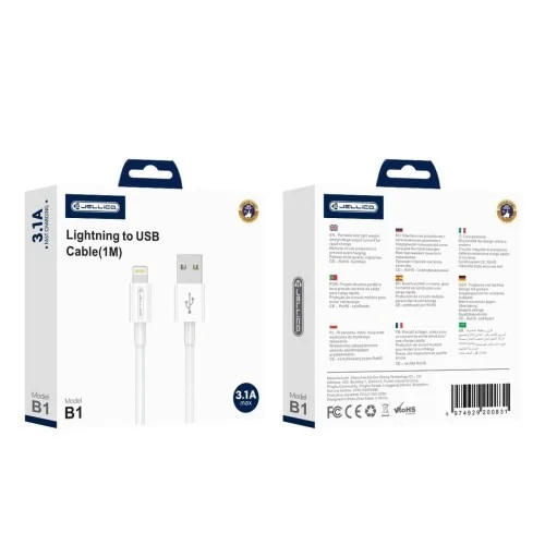 Jellico B1 Usb A To Lighting 3 1a Fast Charging Cable | Jellico | AdvanceStore UK