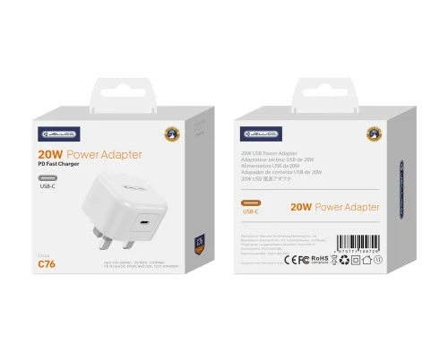 Jellico C76 Type C 20w Pd Plug For Android And Ios | Jellico | AdvanceStore UK