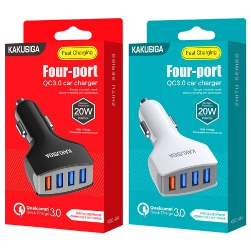 Ksc 484 Zhitu Four Port Qc3 0 20w Car Charger | Kakusiga (KSC) | AdvanceStore UK