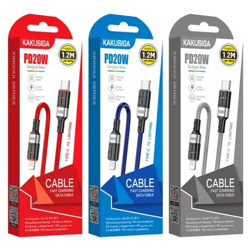 Ksc 696 Xinghui Pd20w Fast Charging Data Cable Type C To Lightning | Kakusiga (KSC) | AdvanceStore UK