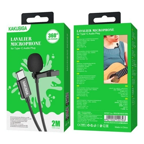 Ksc 763 Maisheng Type C Lapel Digital Microphone | Kakusiga (KSC) | AdvanceStore UK