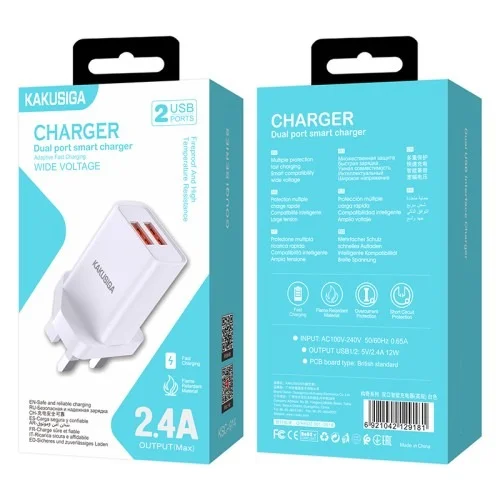 Ksc 914 Gouqi Series Dual Port Usb A Plug Uk | Kakusiga (KSC) | AdvanceStore UK