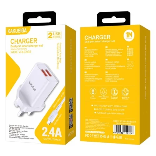 Ksc 915 Huiteng Series Dual Port Charger Set Micro Uk | Kakusiga (KSC) | AdvanceStore UK