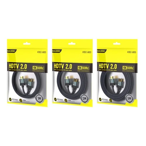Ksc 983 Wanxiang Hdmi 2 0 Cable 1m 2m 3m 4k Uhd Male To Male Hdtv Cable For High Definition Display | Kakusiga (KSC) | AdvanceStore UK