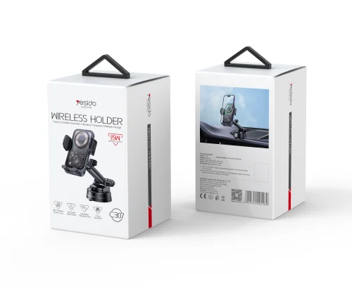 Yesido C307 15w Wireless Charging Car Phone Holder 360 Rotatable With Electric Locking | Yesido | AdvanceStore UK
