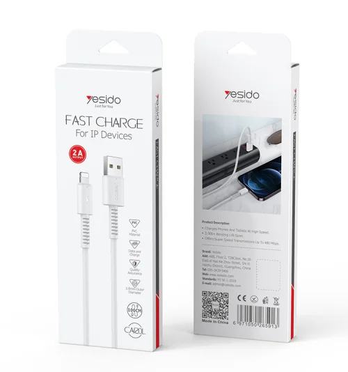 Yesido Ca120 Private Mold 18w Lighting Cable 1 Meter | Yesido | AdvanceStore UK