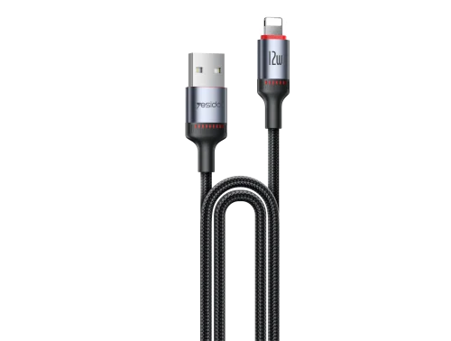 Yesido Ca130l 2m Usb To Lightning 12w Fast Charging Cable Durable Tpe And Aluminum Alloy Design With Smart Chip | Yesido | AdvanceStore UK