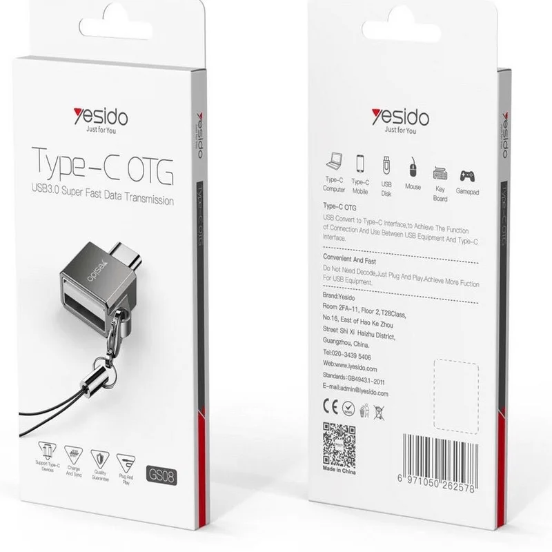 Yesido Gs08 Type C Otg Data Transfer 3 0 Super Fast | Yesido | AdvanceStore UK