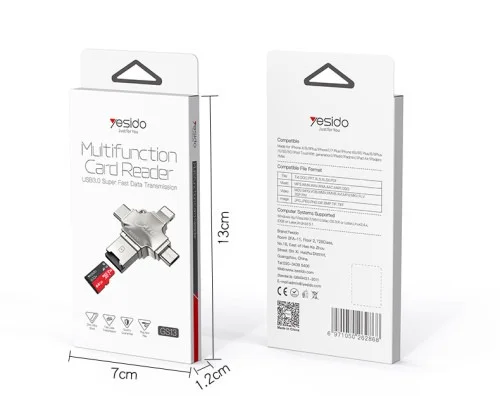 Yesido Gs13 Multifunction Card Reader Usb 3 0 Fast Data Trasnfer | Yesido | AdvanceStore UK