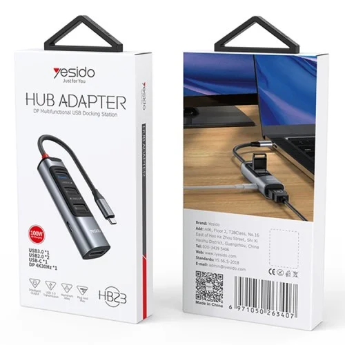 Yesido Hb23 Type C Adapter Multi Port With Pd 100w | Yesido | AdvanceStore UK