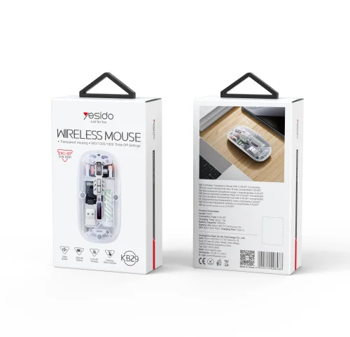 Yesido Kb29 Wireless Mouse Bluetooth And 2 4g Dual Mode Rechargeable Silent Click Ergonomic Design | Yesido | AdvanceStore UK