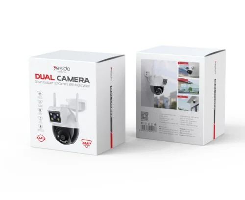 Yesido Km12 Smart Outdoor Dual Camera With Night Vison 4mp | Yesido | AdvanceStore UK