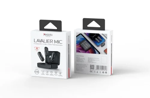 Yesido Kr16 Lavalier Mic Ai Noise Reduction 50m Range Transmission | Yesido | AdvanceStore UK