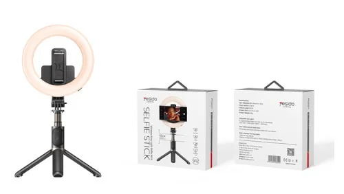 Yesido Sf12 Selfi Stick With Ring Light Wirless Remote Control | Yesido | AdvanceStore UK