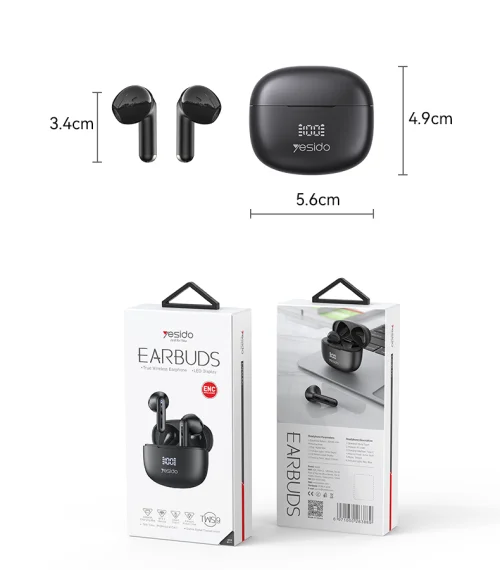 Yesido Tws19 Wirless Earbuds With Led Display | Yesido | AdvanceStore UK