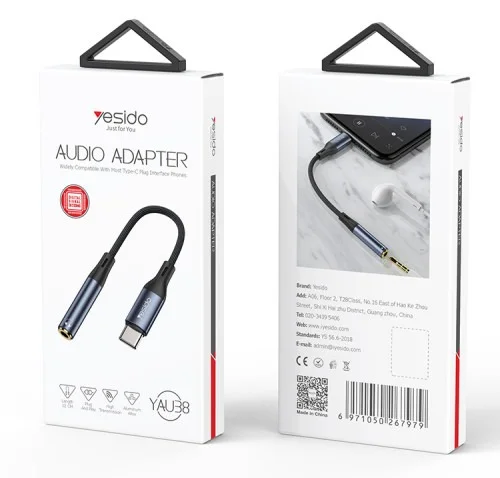 Yesido Yau38 Audio Adapter 3 5mm To Type C Interface | Yesido | AdvanceStore UK