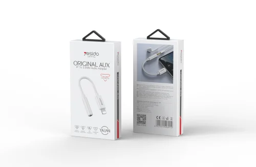 Yesido Yau44 Lightning To 3 5mm Audio Adapter Hifi Sound Quality For Iphone And Ipad | Yesido | AdvanceStore UK