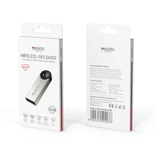 Yesido Yau81 Wireless Reciver Low Latency Usb Wireless Audio Adapter | Yesido | AdvanceStore UK