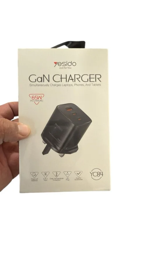 Yesido Yc84 65w Gan Fast Charger Dual Usb C And Usb A Ports | Yesido | AdvanceStore UK