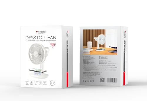 Yesido Yf16 Desktop Fan With 15w Wireless Charging 5 Speed 3600mah Battery | Yesido | AdvanceStore UK