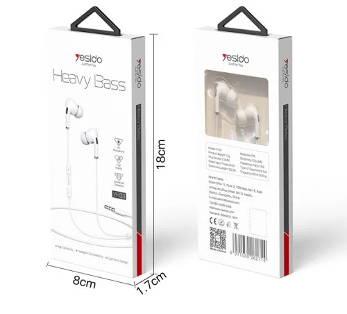 Yesido Yh33 Audio 3 Mm Handfree With Havy Base | Yesido | AdvanceStore UK